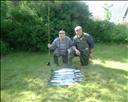 Jim Pirie with the six fish that he had on beat eleven. The biggest was sixteen pounds and the smallest eleven pounds. 